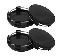 JNNJ 4 Pezzi Coprimozzi Universali, Coprimozzo Centro Ruota Pneumatici Auto, ABS Auto Ruote Centro Cerchi Tappi Mozzo, Cerchi Mozzi Ruota Tappi Centro Ruota, Accessori per Auto Tuning(Nero)