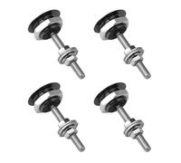 JNNJ 4 Pezzi Perni Universali Alluminio per Cofano Veicolo, Perni per Cofano a Chiusura Rapida Universale 30 MM Diametro, Kit Clip Di Bloccaggio Del Cofano per Paraurti, Targhe Auto(Nero)