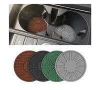 JNNJ 4 Pezzi Sottobicchiere Auto, Sottobicchieri Auto in Silicone, Sottobicchieri Auto Resistenti Alle Alte Temperature, Sun Dot Pattern Spider Stripe Pattern Sottobicchieri Automobile(Misto)