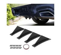 JNNJ 4 Pezzi Spoiler Posteriore, Aletta Di Squalo Diffusore Spoiler, Paraurti Posteriore per Auto Con Alette Di Squalo, Spoiler Posteriori Auto Circondato Paraurti Telaio(Fibra Carbonio/Curva)