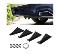 JNNJ 4 Pezzi Spoiler Posteriore, Aletta Di Squalo Universale Diffusore Spoiler, Paraurti Posteriore per Auto Con Alette Di Squalo, Spoiler Posteriori Auto Circondato Paraurti Telaio(Nero/Piatto)