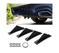 JNNJ 4 Pezzi Spoiler Posteriore, Aletta Di Squalo Universale Diffusore Spoiler, Paraurti Posteriore per Auto Con Alette Di Squalo, Spoiler Posteriori Auto Circondato Paraurti Telaio(Nero/Curva)