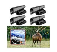 JNNJ 4Pcs Fischietti di Cervo per Auto, Deer Whistles Wildlife Warning per Fischietto Auto, Allarme di Fauna Selvatica Fischietto ad Ultrasuoni per Auto, Moto, Evitare di Colpire Gli Animali(Nero)