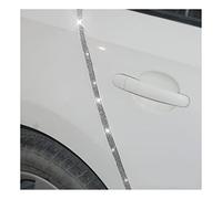 JNNJ 4Pcs Striscia di Protezione per Il Bordo Della Portiera Dell'auto da Donna con Diamanti, Protezione Del Bordo Dell'auto Contro Graffi E Urti, Universale per La Maggior Parte Dei Veicoli(Bianco)