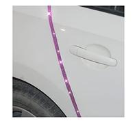 JNNJ 4Pcs Striscia di Protezione per Il Bordo Della Portiera Dell'auto da Donna con Diamanti, Protezione Del Bordo Dell'auto Contro Graffi E Urti, Universale per La Maggior Parte Dei Veicoli(Rosa)