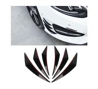 JNNJ 6 Pezzi Alette Spoiler per Paraurti Anteriore, Auto Anteriore Paraurti Alette Spoiler Canards, Paraurti Anteriore Universale per Auto Labbro Spoiler, Alette Universali per Auto(Nero)