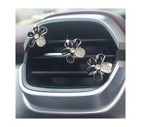 JNNJ 6 Pezzi Clip Con Fiore Di Margherita per Presa D'aria Condizionata per Auto, Diffusore Di Profumo Auto a Forma Di Fiore Con Clip, Simpatici Accessori per La Decorazione Interni Auto(Nero)