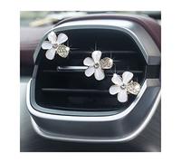 JNNJ 6 Pezzi Clip Con Fiore Di Margherita per Presa D'aria Condizionata per Auto, Diffusore Di Profumo Auto a Forma Di Fiore Con Clip, Simpatici Accessori per La Decorazione Interni Auto(Bianco)