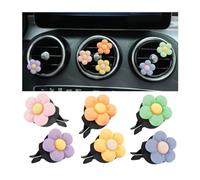 JNNJ 6 Pezzi Clip Con Fiore Di Margherita per Presa D'aria Decorazione per Auto, Diffusore Di Profumo Auto a Forma Di Fiore Con Clip, Decorazioni Fiore Clip Auto Bocchetta d'Aria, per Donne Ragazze