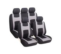 JNNJ 9 Pezzi Set Completo Di Coprisedili per Auto, Seat Cover Universali Protezione per Sedile Di Poliestere, Set Copri-Sedile per Anteriori E Posteriori, Accessori Auto Interno(Grigio)
