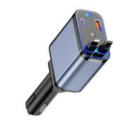JNNJ Adattatore per caricabatterie da auto, adattatore per auto, ricarica rapida, 4 in 1, accendisigari per auto, universale, decorazione (modello 2)