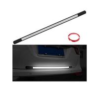 JNNJ Auto Universale Paraurti Posteriore Riflettente Striscia Di Avvertimento Di Sicurezza Adesivi, Adesivi Riflettenti Di Avvertimento Striscia Paraurti Resistente All'usura Antigraffio(Bianco)