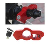 JNNJ Blocco Manubrio Moto, In Lega Di Alluminio Universale Grip Lock Freno Serrature Throttle Con 2 Chiavi, Moto Serratura Del Freno a Mano per Biciclette Sportive, Mountain Bike E ATV(Rosso)