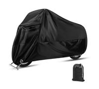 JNNJ Copertura Moto Impermeabile, Universale Impermeabile Moto Telone Copertura, Moto Scooter Anti-Uv Polvere per Esterni, Poliestere Copertura Resistente Polvere per Scooter Motocross(245x105x125cm)