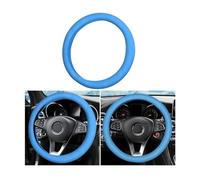 JNNJ Coprivolante Antiscivolo in Silicone Traspirante per Auto, Universale Standard 36-40cm, Morbido Copri Volante (Azzurro)