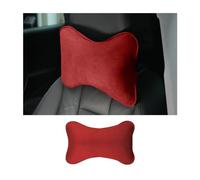 JNNJ Cuscino Poggiatesta Auto, Cuscino Auto per Alleviare L'affaticamento Del Collo, Cuscino Da Auto per Sedile Di Guida Con Cinghia Regolabile, Per Sostenere La Cervicale in Cotone(Rosso)