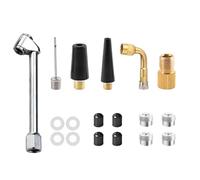 JNNJ Estensione della Valvola del Pneumatico, Valvola Angolare a 90° Gradi con Estensioni della Valvola del Pneumatico in Gomma, Adattatori per Valvole di Pneumatici con Aghi per Pompe Ad Aria