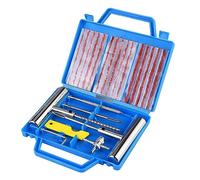 JNNJ Kit di Riparazione Pneumatici, Tubeless Kit Riparazione Gomme, Kit Antiforatura per Auto Strumento di Riparazione Forature, Ripara Pneumatici Gomme Set, per Auto, Camion, Moto, SUV(Blu)