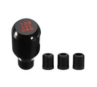 JNNJ Pomello Del Cambio per Auto, Manopola Del Cambio Manuale a 5 Marce Leva Del Cambio, Pomello Cambiamento Con 3 Adattatori, Manuale Universale Pomello Cambiamento Alluminio Shifter Auto(Nero)
