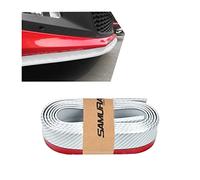 JNNJ Protezione Paraurti per Auto, Autoadesiva Spoiler Anteriore Protezione Striscia Univerdale Di Gomma, 2.5M Protezione Universale per Paraurti Anteriore Auto Gomma, Auto, Camion, SUV(Bianco)