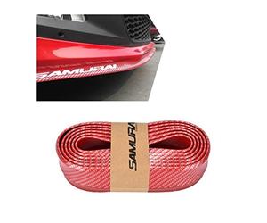 JNNJ Protezione Paraurti per Auto, Autoadesiva Spoiler Anteriore Protezione Striscia Univerdale Di Gomma, 2.5M Protezione Universale per Paraurti Anteriore Auto Gomma, Auto, Camion, SUV(Rosso)