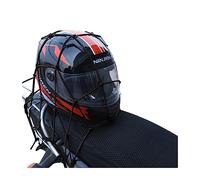 JNNJ Rete per Casco, Rete Ragno Elastico Moto con Ganci, Rete per Motocicletta Elastico, Accessori per Moto Bici Portapacchi Coprire Appendere Casco Bagagliai con Ganci 30 * 30 CM(Nero)