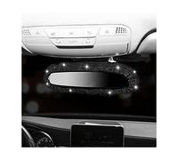 JNNJ Specchietto Retrovisore per Auto con Diamond Strass Bling, Retrovisore Decorazione Copertura per Veicolo Universale, Glitterato Auto Accessori Decorativa Interni per Donna Ragazze(Nero)