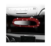 JNNJ Specchietto Retrovisore per Auto con Diamond Strass Bling, Retrovisore Decorazione Copertura per Veicolo Universale, Glitterato Auto Accessori Decorativa Interni per Donna Ragazze(Rosso)