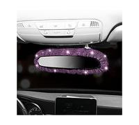 JNNJ Specchietto Retrovisore per Auto con Diamond Strass Bling, Retrovisore Decorazione Copertura per Veicolo Universale, Glitterato Auto Accessori Decorativa Interni per Donna Ragazze(Rosa)