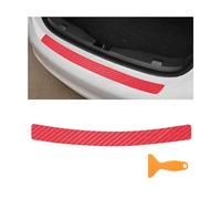 JNNJ Striscia Pedale Paraurti Posteriore, Protettore Paraurti Posteriore 4D Carbonio Fibra, Universale Antigraffio Striscia Sulla Soglia Del Paraurti Posteriore, Per Auto Pickup Camion SUV(Rosso)
