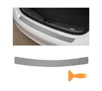 JNNJ Striscia Pedale Paraurti Posteriore, Protettore Paraurti Posteriore 4D Carbonio Fibra, Universale Antigraffio Striscia Sulla Soglia Del Paraurti Posteriore, Per Auto Pickup Camion SUV(Argento)