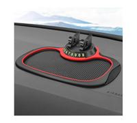 JNNJ Tappetino Antiscivolo Auto con Supporto per Telefono, Montaggio sul Cruscotto Console Centrale (Bordo Rosso)