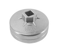 JNNJ Tappo Filtro Olio, Flauto Chiave Filtro Olio in Alluminio Strumento per Rimozione Prese, 14 Flauti Chiave Filtro Olio Tappo per Motori per Svitare Il Tappo Della Coppa Dell'lio(74mm)