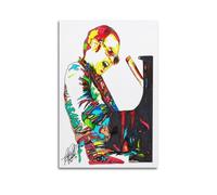 JNNJMN Poster decorativo da parete con pianista Elton John, stampa artistica su tela, poster decorativo moderno per la camera da letto (30 x 45 cm)