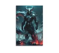 JNNJMN Poster decorativo da parete su tela con stampa moderna di Ha's Saint e il Signore della Morte, poster decorativo per camera da letto (60 x 90 cm)