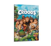 JNNJMN Poster del film The Croods, stampa artistica da parete su tela, poster decorativo moderno, per camera da letto, 40 x 60 cm