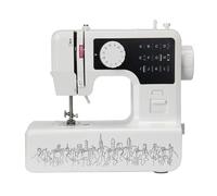 JNPGVTCD Mini Macchina da Cucire a 12 Punti, Multifunzione, a Doppio Filo e a Braccio Libero, per lavori di Cucito, riparazioni, LED, Facile da Cucire (Nero)
