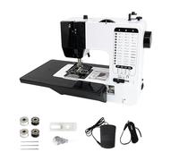 JNPGVTCD Mini Macchina da Cucire Portatile, Comoda, Piedino sostituibile, 38 Punti, overlock, Catena, Pulsante, elettrica, con Tavolo di prolunga, Facile da Usare