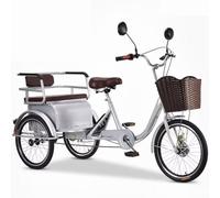 JNPGVTCD Triciclo per Adulti con Doppi specchietti retrovisori, Doppi Freni, 3 Ruote, Sedile Posteriore e Cabina portaoggetti con Serratura per Una Guida Comoda e sicura.