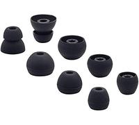 JNSA Cuscinetti auricolari in silicone compatibili con New Beat s Flex, 4 paia di gommini di ricambio per auricolari wireless Beat s Flex, 8 pezzi, colore nero (BtsFlex)