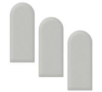 JNTFNE 3 pannelli da parete autoadesivi, testiera imbottita per bambini adesivi da parete in spugna anti-collisione per la casa, la stanza dei giochi (colore: grigio, dimensioni: 20 x 55 cm)