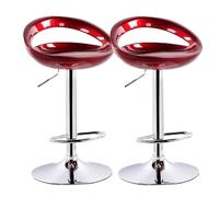 JNTFNE Set di 2 sgabelli da bar regolabili in altezza, coppia di sgabelli da bar girevoli, sgabelli da bar per la colazione, sgabelli da bancone a isola, capacità 181,4 kg (colore: bordeaux)