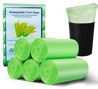 JNTMIKUN 100 Pezzi Sacchetti Spazzatura 20L Sacchi Umido Compostabili per Cucina Ufficio Soggiorno(50X60cm,Verde)
