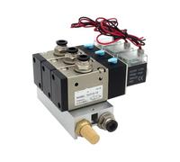 JNURGWLYH 3V310-10-NO Stazioni con elettrovalvola normalmente Aperta Blocco con collettore di Base con Raccordo silenziatore DC12v DC24v AC110v AC220v 3 Porte 1 pz(DC24V 10mm Fittings)