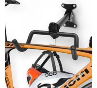 JNUYISW Supporto da Parete per Bicicletta, Pieghevole Portabici da Muro con Gancio per Casco, Imbottitura Morbida Capacità di Carico 30kg Appendi Bici da Muro per Bicicletta MTB, Bici da Corsa