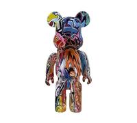 JNVHFGT Bearbrick, Blocchi di Decorazione for Il Desktop Collezione di vetrine for orsi Statua di Scultura di Figurine di Giocattoli di orsi violenti 28 cm Statue e Figurine