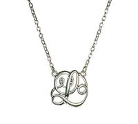 JNX Collana con monogramma argentato, 40,6 cm, di Jewelry Nexus