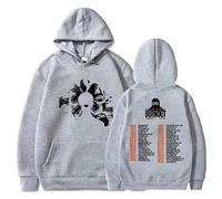 JNYEHSUI Felpa con Cappuccio per Uomo Casual Sport Street Trend Harajuku Maniche Lunghe Boywithuke Doppia Faccia Stampa Felpa con Cappuccio Sportivo Unisex Top-Grey||3X_l