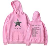 JNYEHSUI Felpa con Cappuccio per Uomo Top Sportivo Unisex Doppia Faccia Stampa Felpa con Cappuccio Cantante Malcolm Todd Casual Sport Street Trend Harajuku Maniche Lunghe-Pink||x_s