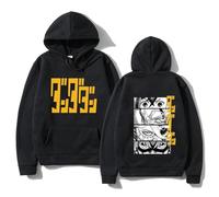 JNYEHSUI Hoodies per Le Donne Stampa Cappuccio Oversize Allentato Studente Felpa con Cappuccio Costumi Anime Dandadan Uomo Donna Cosplay Casual Sport Harajuku Sweatshirtda-Black||L